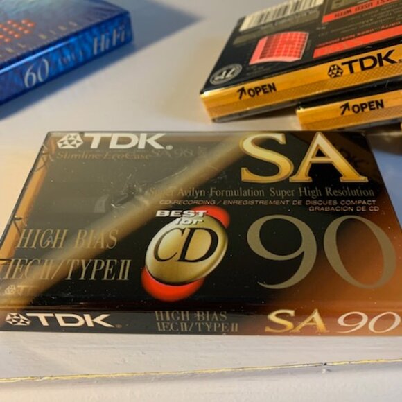 Lot Of 7 sealed cassette tapes old school TDK and Sony HIFI 90 min. & 60 min. - Picture 3 of 3